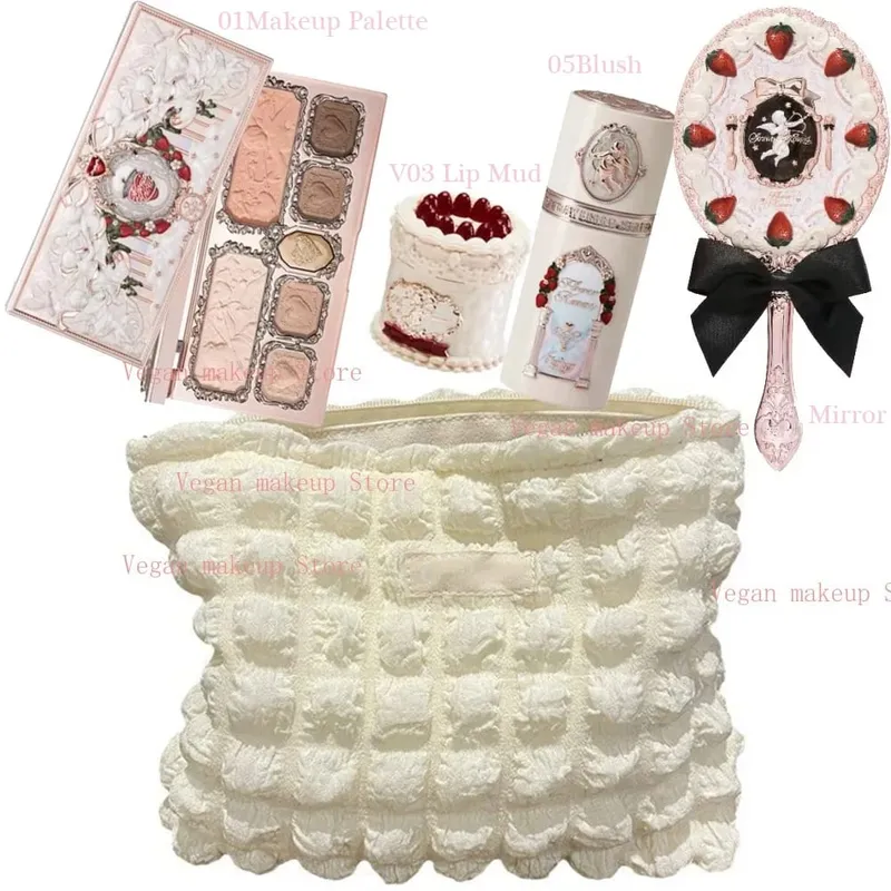 Flower Knows Strawberry Cupid Collection Make-up-Set, komplette professionelle Gesichtspalette, Rouge, Lidschatten, Lippencreme, feste Parfüm-Sets — image 14