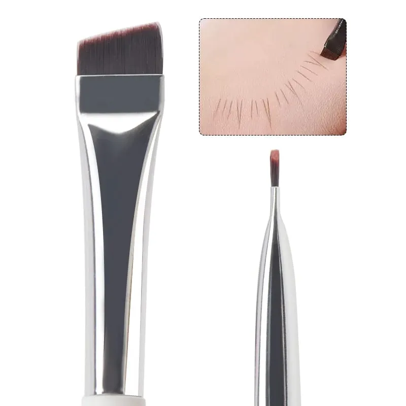 Set di pennelli per trucco eyeliner a lama da 1/3 pezzi Pennelli per sopracciglia piatti ultra sottili ad angolo fine sotto gli occhi Posiziona il pennello per dettagli precisi — image 5