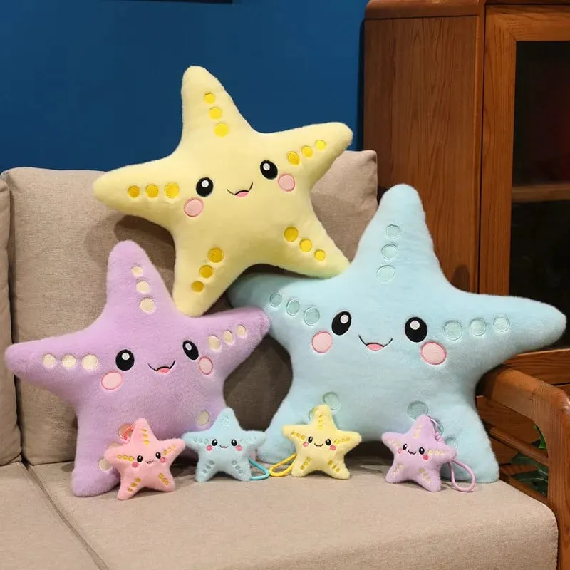 12/43 cm Seestern Stern Plüsch Kissen Gefüllte Lächelnde Ozean Tier Bunte Kissen Sofa Stuhl Dekor Geschenk — image 3
