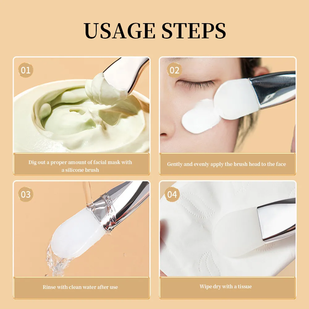Brosse pour masque Facial en Silicone à Double tête, grattoir de nettoyage du visage, Type de torchon, Film de boue, brosse spéciale, outil de beauté, pinceaux de maquillage — image 5