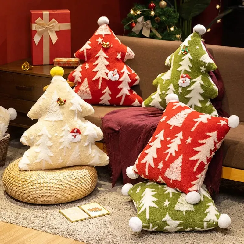 1PC Christmas Tree ตุ๊กตาโยนหมอนโซฟาเบาะ Home Christmas Party ตกแต่งฤดูหนาวของขวัญ — image 2