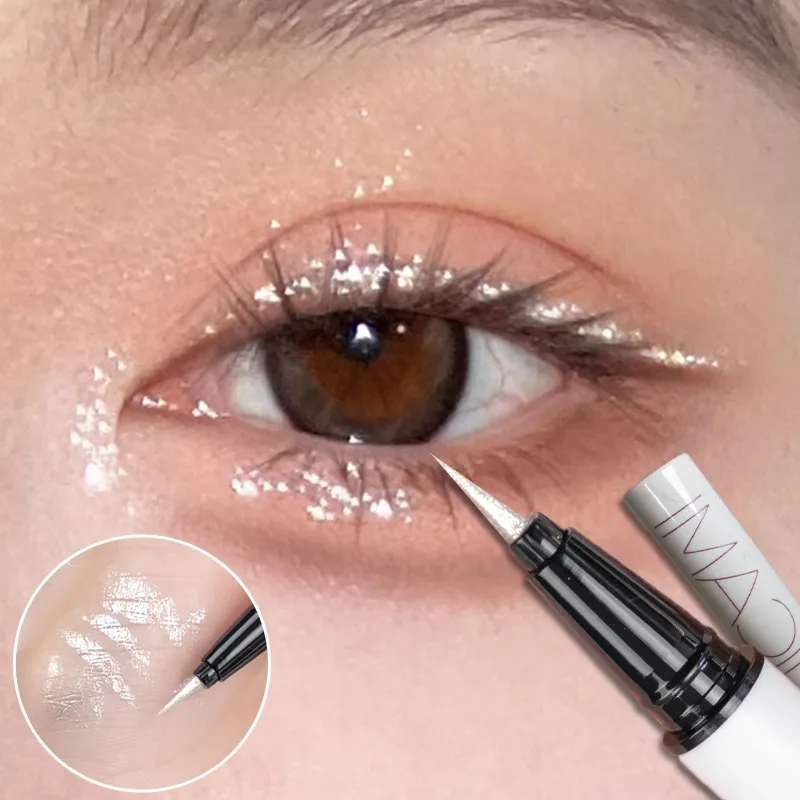 Stylo Eyeliner liquide blanc nacré, longue durée, brillant, sans étourdissement, séchage rapide, ver à soie couché, maquillage pour les yeux éclaircissants — image 2