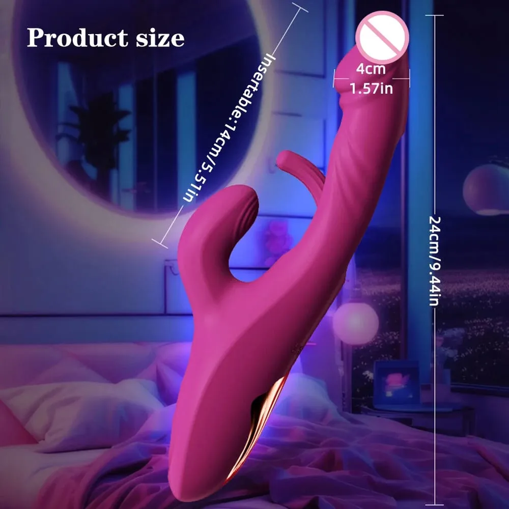 Kaninchen Vibrator 10 Vibration & 10 Flattern Modi Vagina Vibrator G-punkt Klitoris Stimulator Weibliche Masturbator Frauen Sex Spielzeug — image 6