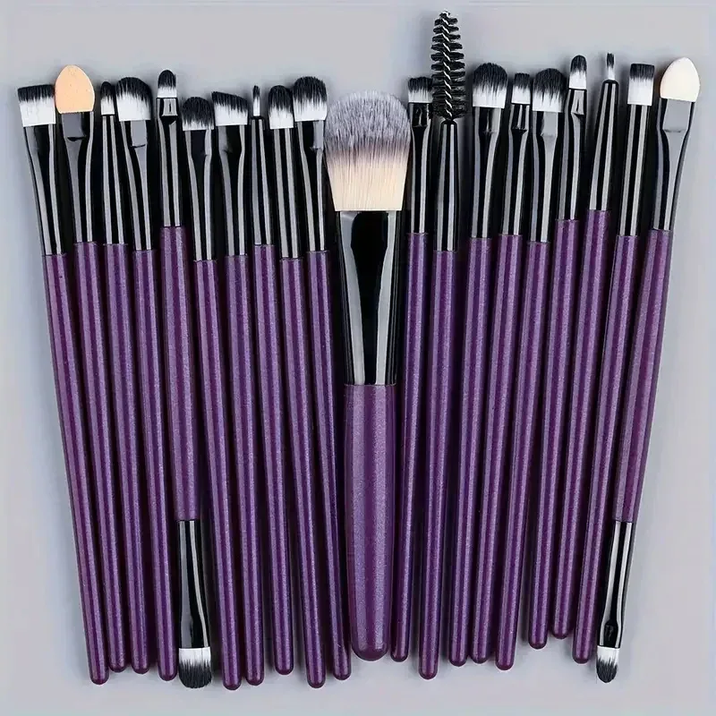 20Pcs Eye Makeup Brushes Set Detail Eyeshadow Brush Makeup Brush White Ultra Soft Eyeshadow Eyeliner Blending Makeup Tool — image 8
