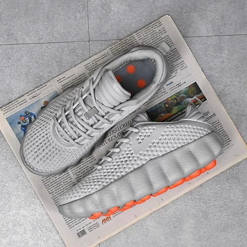 Chaussures de course d'été respirantes pour hommes et femmes, baskets de Sport à plateforme absorbant les chocs, antidérapantes, à la mode, décontractées, de marche — image 6