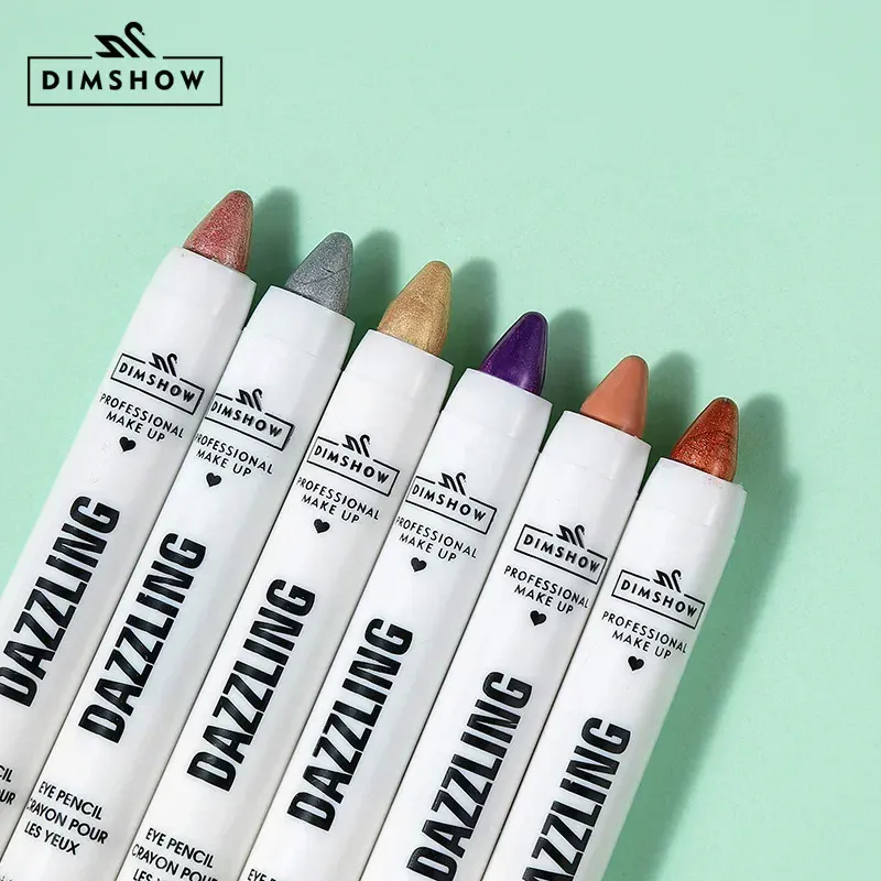 12 Warna Pensil Pembayang Mata Pearlescent Kalis Air Kilauan Berkilauan Berkilauan Mata Pembayang Mata Pen Celak Stick Mata Alat Solekan — image 6