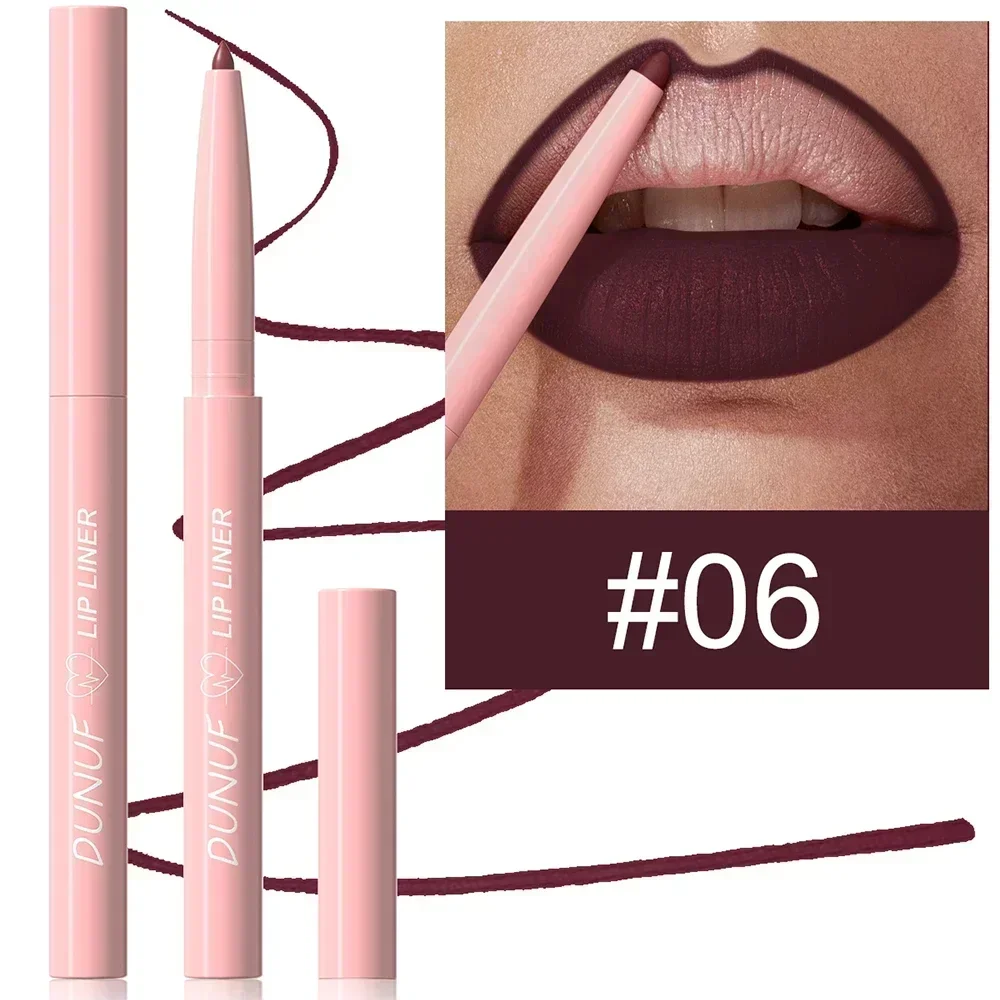 1Pc Tapered Nib Lip Liner Pencil Matte Plumping Lip Stain Lasting Waterproof Fine Lipstick Slim Lip Outline Contour Make Up Pink — image 10