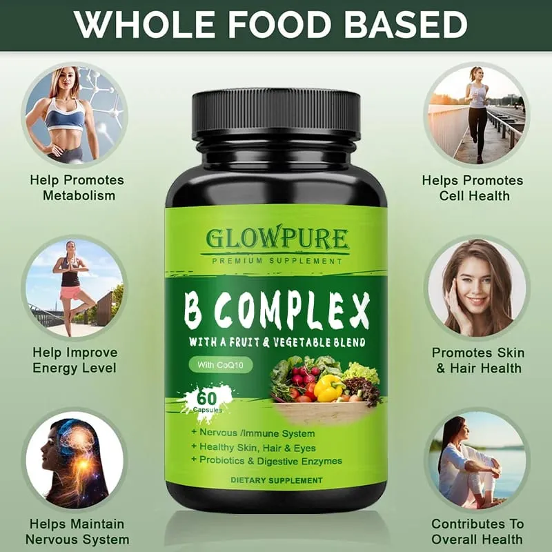 Vitamines du complexe B pour le système nerveux et l'énergie – Soutient l'immunité, la santé cardiaque, les cheveux, la peau et les ongles. — image 6
