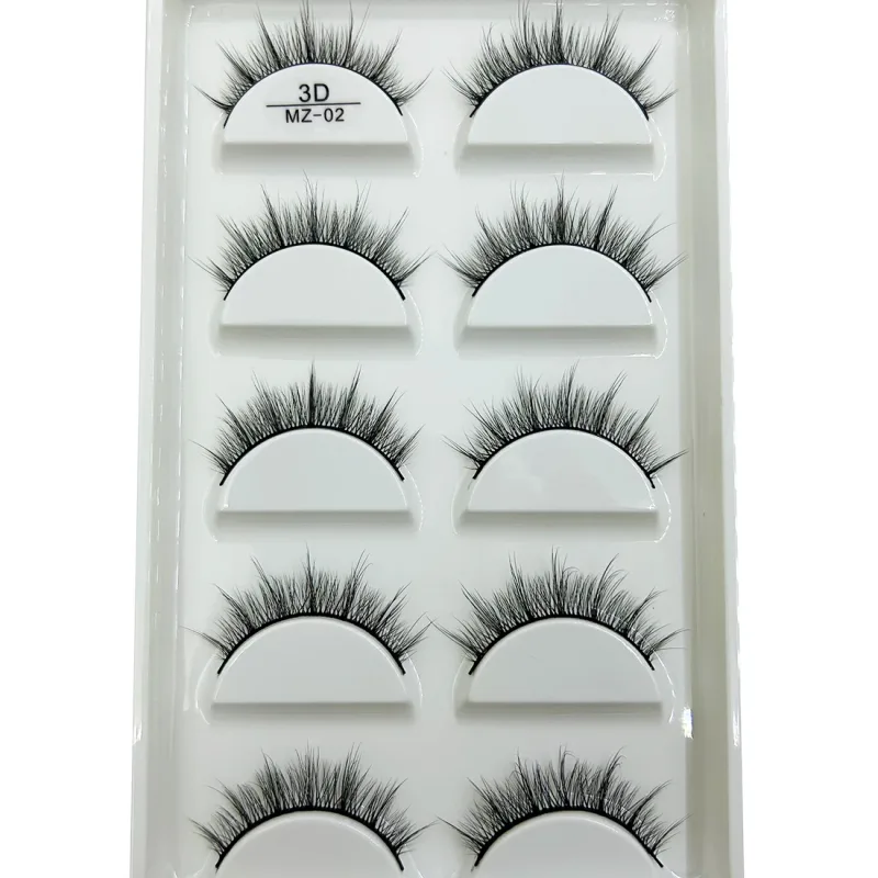 Commercio all'ingrosso 5 paia 3D visone naturale ciglia finte trucco estensione ciglia finte ciglia finte cils make up bellezza Cilios — image 9