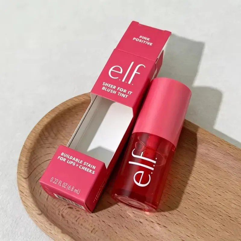 Nová tekutá tvářenka značky Elf Liquid Blush Trvalá hydratační vyplňující tváře Makeup Pudr na tvářenku Opravná tyčinka Snadno barvitelná kosmetika