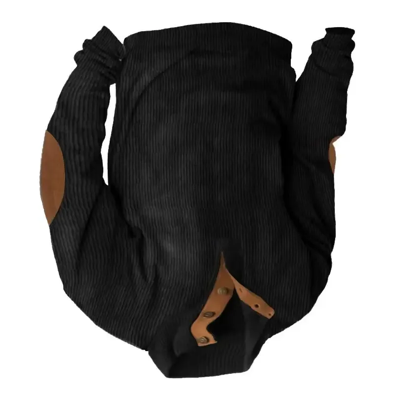 Męska bluza z długim rękawem Cargo American Splicing Patch Pullover Męska kurtka outdoorowa sztruksowa z długim rękawem — image 2