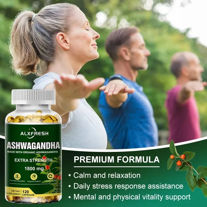 Original Ashwagandha Capsules High Potency Root Extract for Stress & Vitality Balance Hormones — image 6