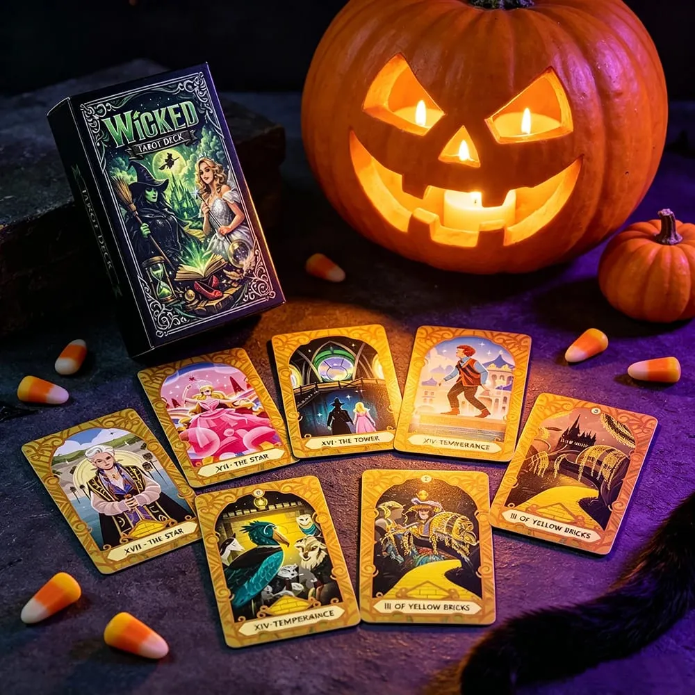 Wicked Tarot Deck 78 cartas de Tarot, juego de cartas de adivinación de bruja mágica de fantasía, juego de mesa de Tarot de predicción del destino, juegos de Halloween, regalo — image 4