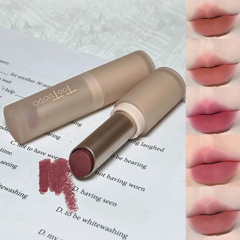 6-color Matte Velvet Lipstick Silky Texture Without Drying Easy To Apply Long-lasting Non-stick Velvet Mist Lipstick — image 3