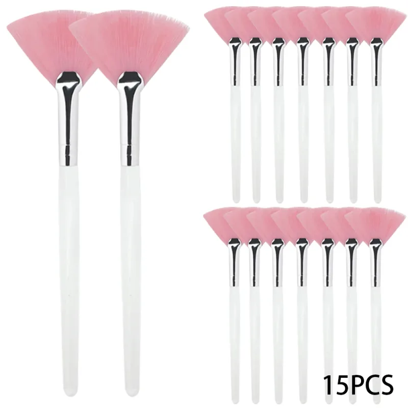 3/9 Pezzi Pennelli per maschera a ventaglio facciale Pennello per maschera morbida Applicatore Estetista Pennelli per maschera facciale per donne Ragazze Strumenti cosmetici — image 12