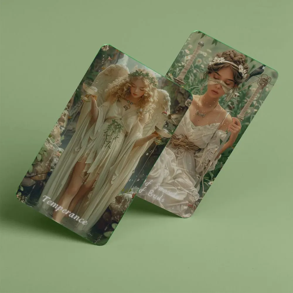 Tarotkort til begyndere med guidebog Spring Sprout Tarot Deck 80 Oracle og Tarotkort Kort med forgyldt læringskant — image 2