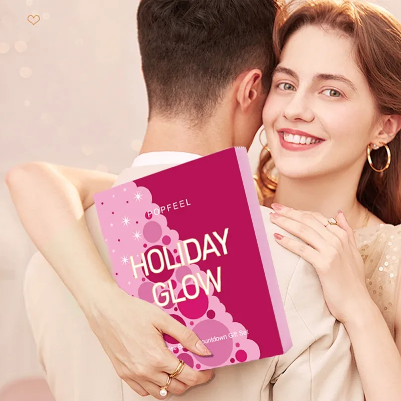 Set Mekap Lengkap Kalendar Cuti Glow Advent 24 Hari dengan Berus Penjagaan Kulit & Kosmetik 24 Kotak Hadiah Surprise Beauty — image 6