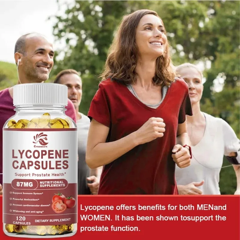 Capsule di licopene vegetale 60/120p che regolano il sistema urinario della prostata e l'immunità Integratori di licopene alimentare salutare — image 4
