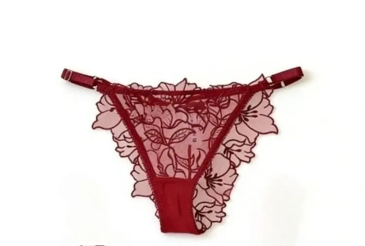 Padded Bra Set Small Bust | Lace Embroidered & Mesh Underwear Set with Soft Underwire Comfortable Demi Cup Sexy Tushy Panty PP — image 12