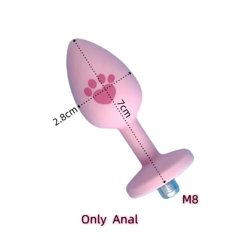Mały silikonowy korek analny Dildo wtyczka dopochwowa z odpinanym fałszywym miękkim ogonem królika lisa dla pary koralik analny Dilator Sex zabawki