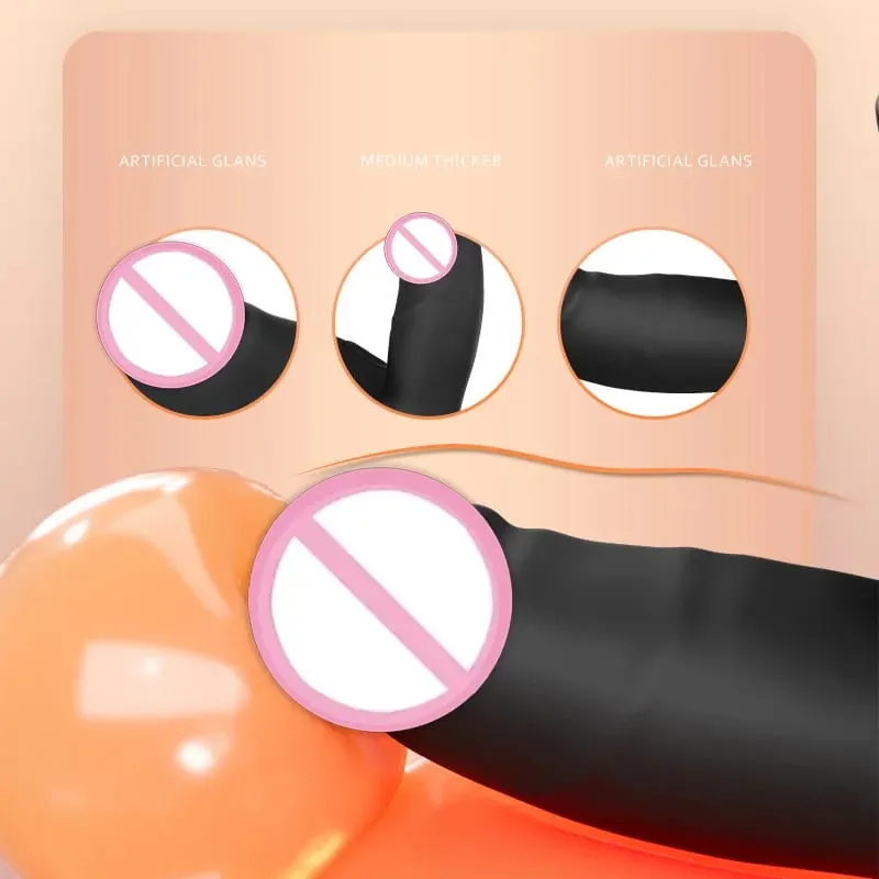Strapon Künstlicher Penis-Vibrator, elektrischer Doppelkopf, vibrierend, tragbarer Strap-on-Gürtel-Dildo, G-Punkt, Sexspielzeug für Frauen, Lesben — image 4