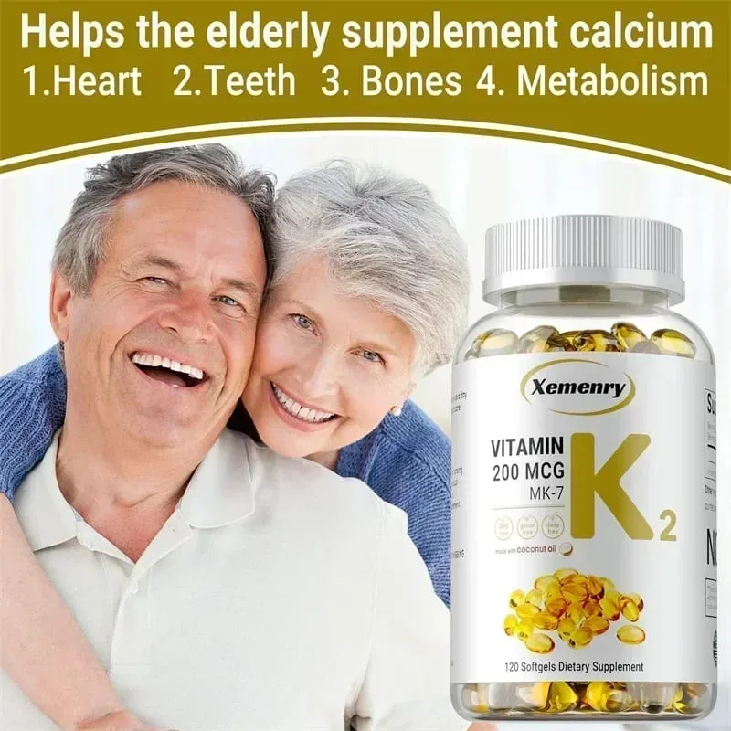 Suplemen Vitamin K2 MK-7 - Menyokong Penyerapan Kalsium Tulang Imuniti Sendi dan Kesihatan Jantung Mudah Ditelan — image 5