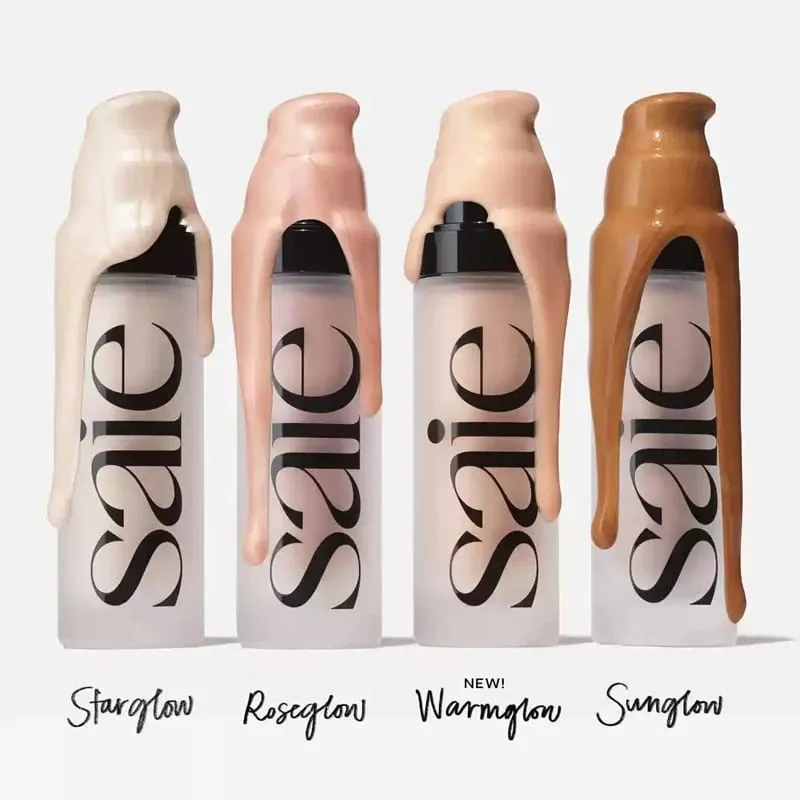 Saie Glowy Gel Hydrating Dewy Liquid Highlighter Face Contouring Body Sun-kissed Natural Radiance Blush Clean Beauty Makeup Kit — image 2