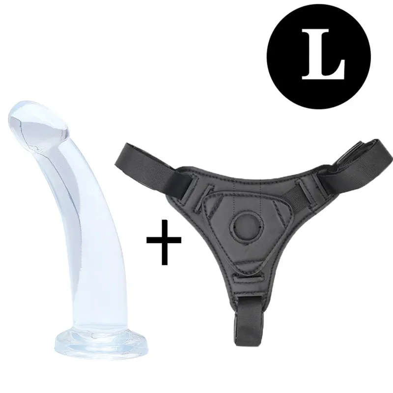 Lesbisk Realistic Strapon Dildo Trusser Strap-on Sele Bælte med Silikone Anal Plug Sugekop til Kvinder Gay Sex Legetøj — image 17