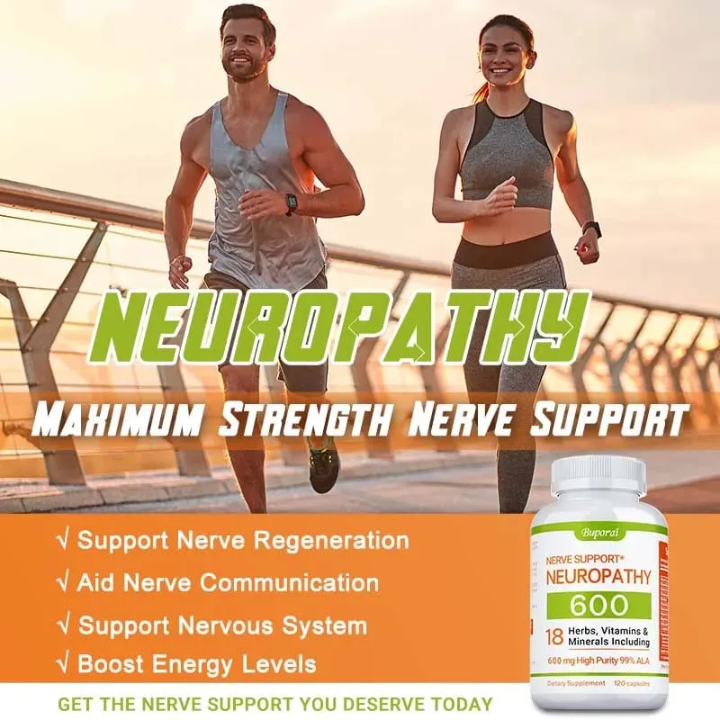 Suplement wspomagający neuropatię 600 mg - wspomaga układ nerwowy, łagodzi stres, wspomaga funkcjonowanie mózgu i zwiększa energię — image 6