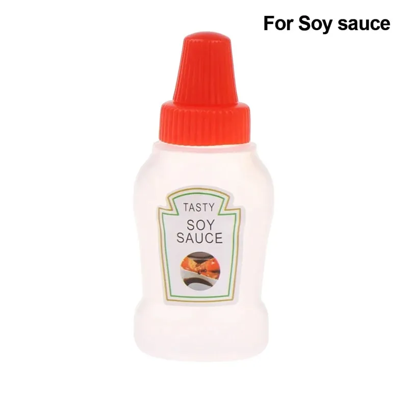 1/2/3/4 Buah Kotak Makan Siang Mini Aksesori Pola Lucu Kotak Saus Botol Pencet Kartun Tomat Madu Wadah Bumbu untuk Anak-anak — image 5