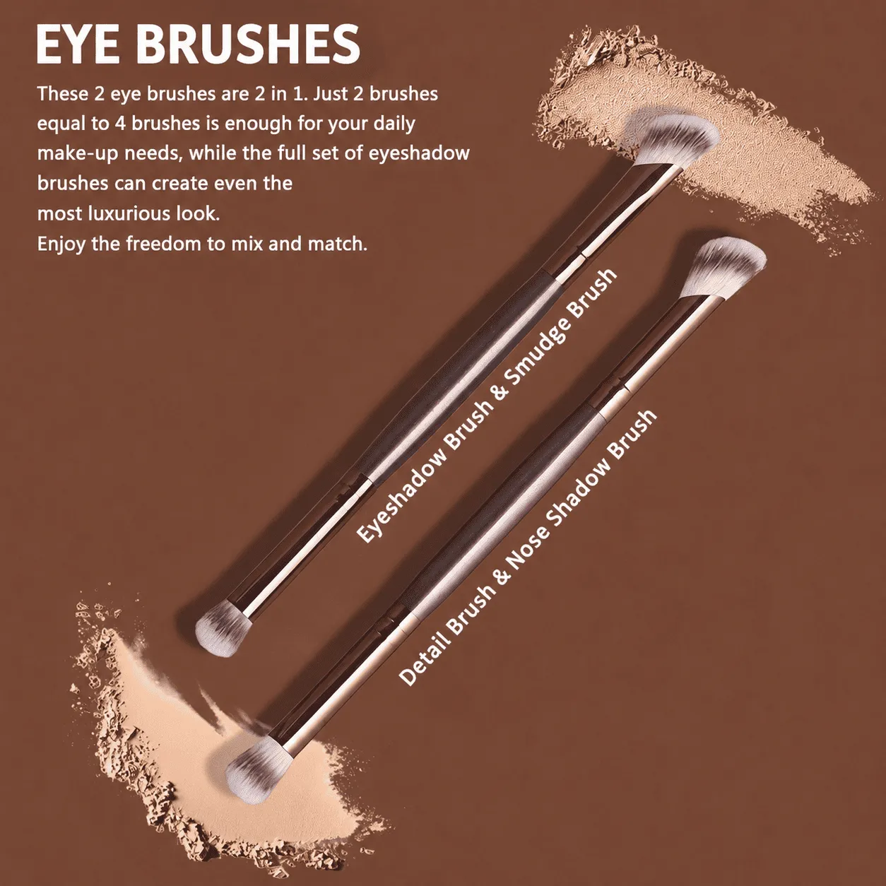 18Pcs Professional Makeup Brush Set Soft Synthetic Hair Foundation Powder Blending Eye Brushes With Leather Storage Bag — image 3
