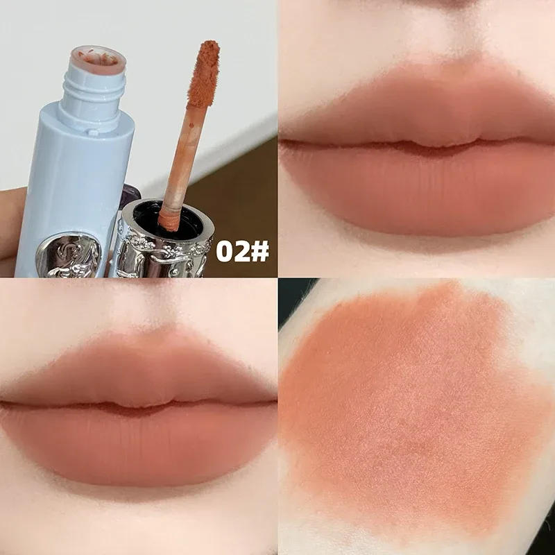 Matná nahá tekutá rtěnka Hydratační lesk na rty Trvající rty Mud Soft Silky Lip Stain Přírodní make-up 6 barev Lip Stain