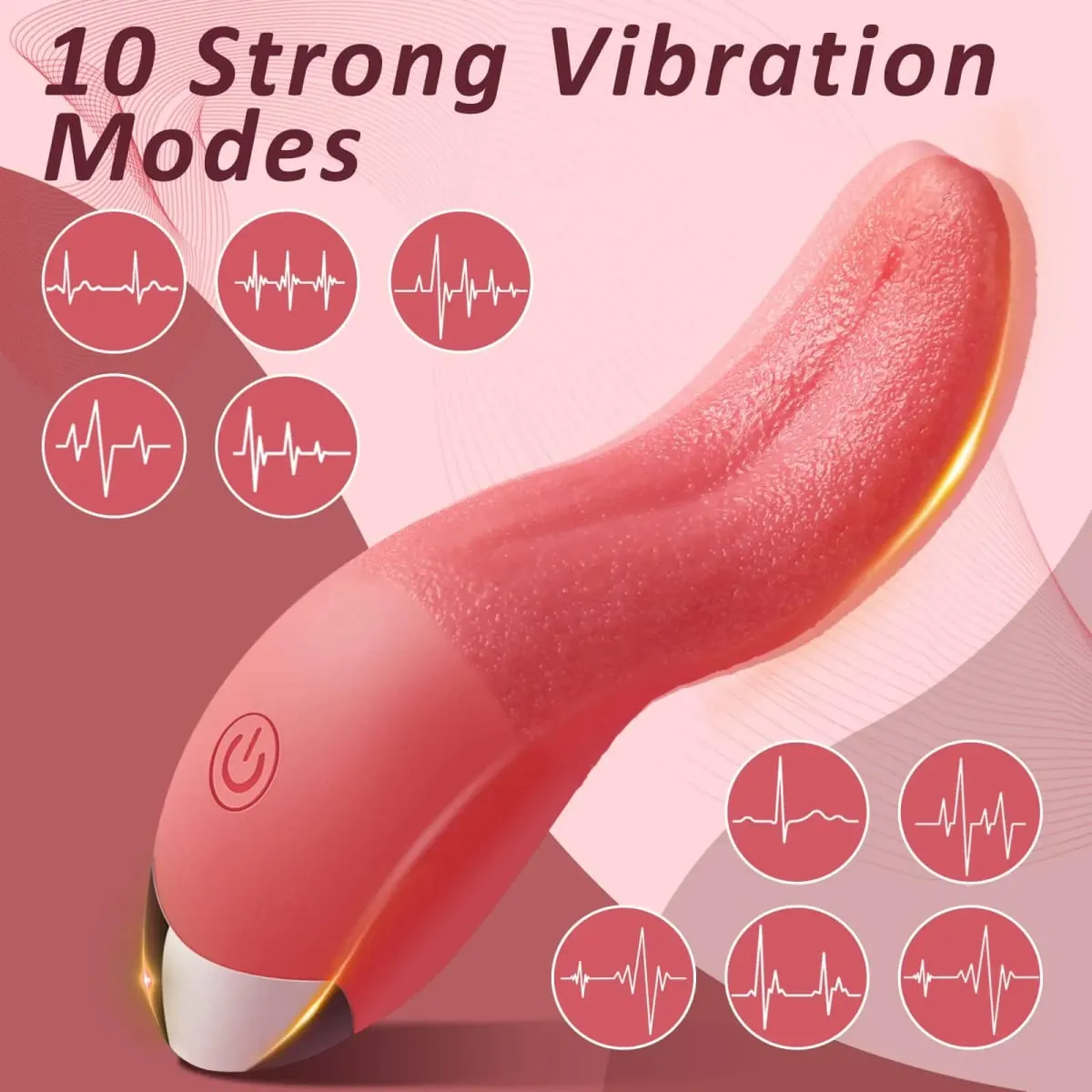 Puting Klitoris G Spot Penggetar Menjilat Stimulator Anal Vagina 10 Mode Getaran Pemijat Mainan Seks Masturbasi Dewasa untuk Wanita — image 2