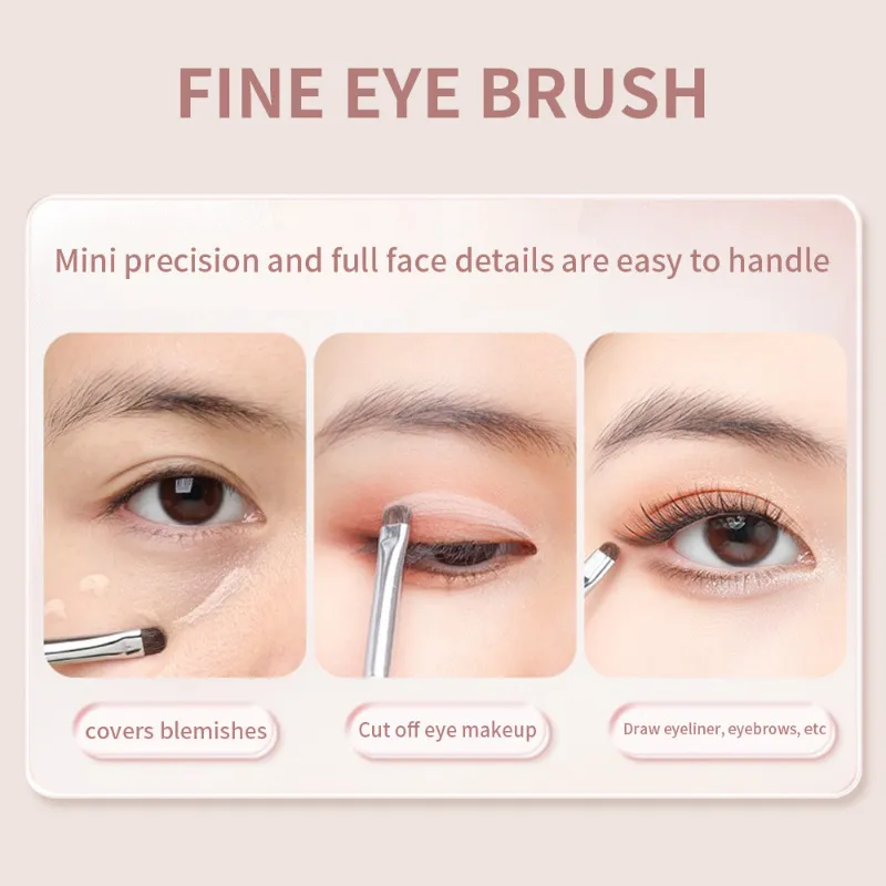 Detail small Eyeshadow Make up brush Pony hair Precision Eye shadow Makeup brushes Tapered Smudge cosmetic tools — image 6