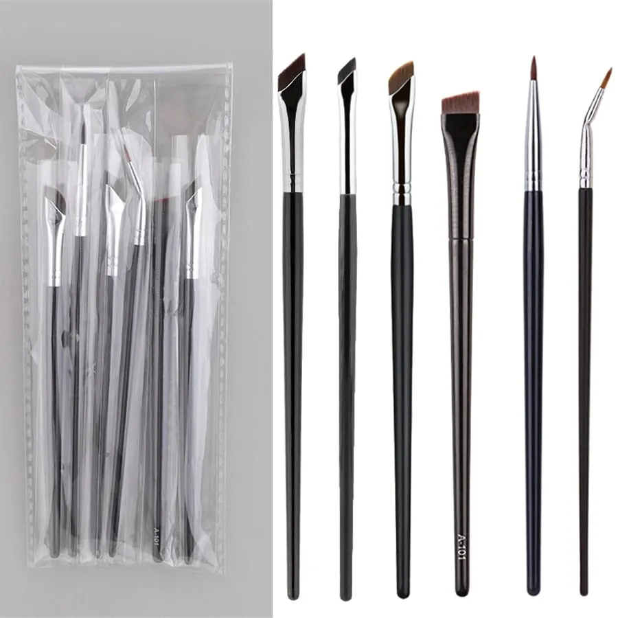 5/6PCS Dünne Gel Eyeliner Make-Up Pinsel Eyeliner Pinsel Sets Flache Top Eyeliner Concealer Pinsel Eye Liner Detaillierte make-up-Tool — image 5