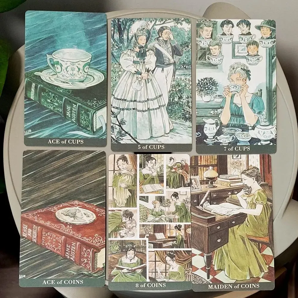 12*7cm Jane Austen Tarot in stabiler Box – Ein Regency Romance Wahrsagungsdeck für Literaturliebhaber, 78-Karten-Deck — image 5