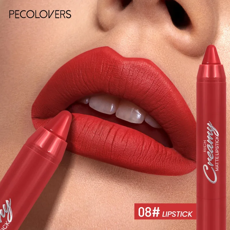 Pelapik Bibir Matte Pelbagai Warna Digunakan Sebagai Pelapik Bibir dan Gincu Mudah Digunakan Dengan Tepat Kalis Air Tahan Lama Tidak melekat — image 16