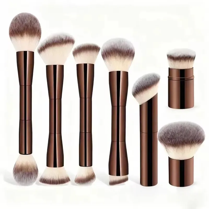 Propesyonal na Makeup Brush Double Head Foundation Powder Concealer Makeup Brush Soft Fiber Hair Cosmetic Beauty Tools — image 2