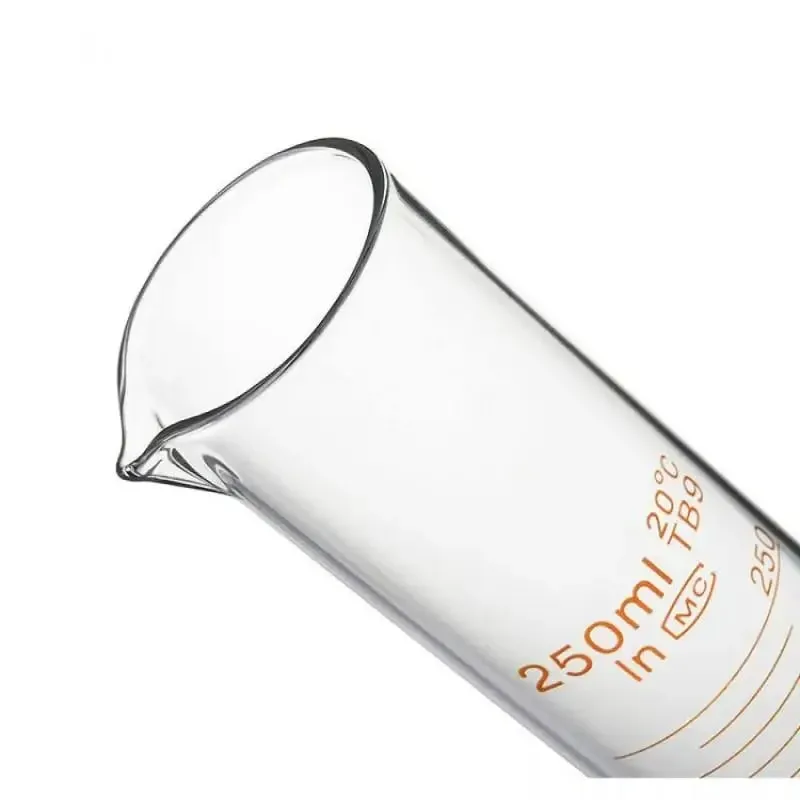 1PCS Cilindro graduato in vetro 5ml 10ml 25ml 50ml 100ml 250ml 500ml Cilindro graduato per laboratorio Suppy/cucina — image 3