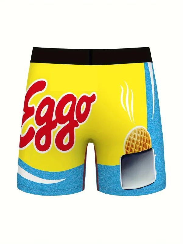 3 pezzi di spuntino casuale con stampa di cartoni animati, slip da uomo, seta ghiacciata, biancheria intima da uomo traspirante e ad asciugatura rapida — image 5