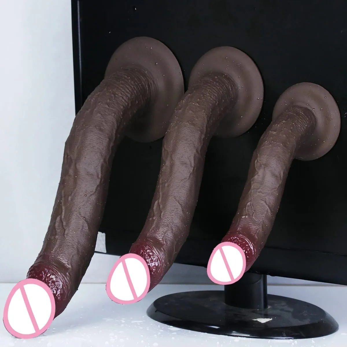 Realistico lungo e morbido butt plug dildo 3 dimensioni pene finto sensazione di pelle cazzo in silicone donna uomo masturbazione ventosa giocattoli del sesso anale — image 6