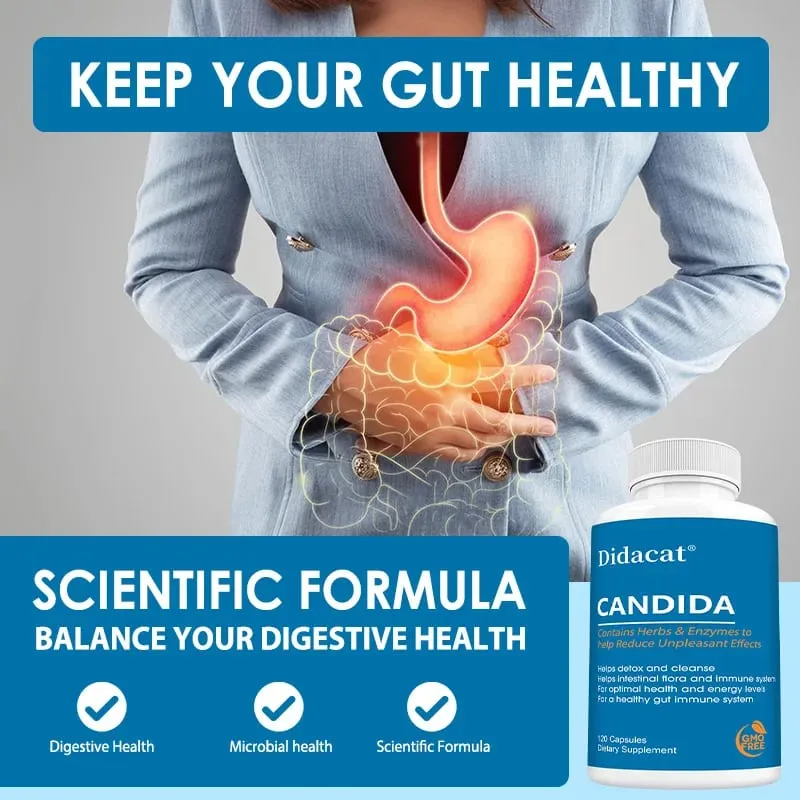 Suplementos de Candida - Contendo Ervas e Enzimas Ajudam a Desintoxicar e Limpar, Promovendo uma Flora Intestinal Saudável e Sistema Imunológico — image 3