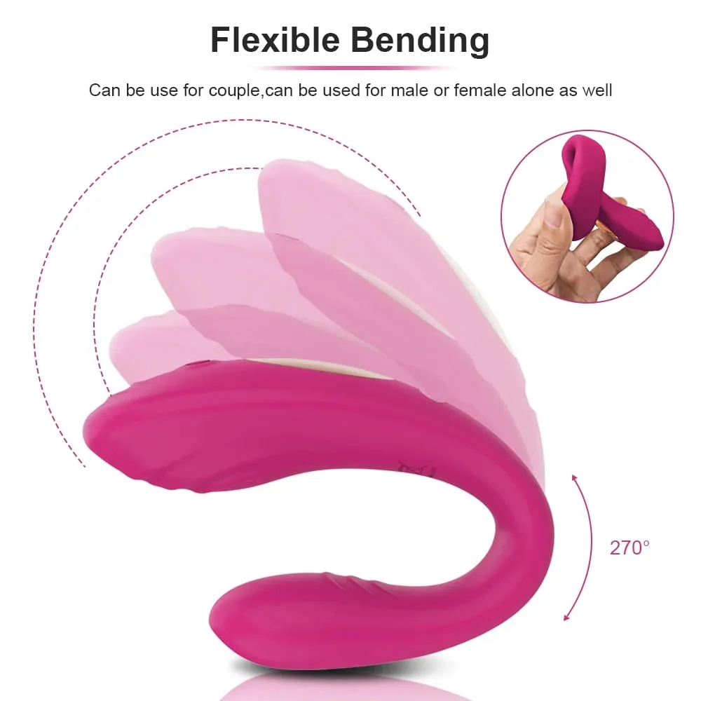 Erotischer kabelloser Klitoris-Vibrator mit Fernbedienung, U-förmiger Dildo, G-Punkt-Klitoris-Stimulat-Vibrator, Sexspielzeug für Frauen, Erwachsene, Paare — image 4