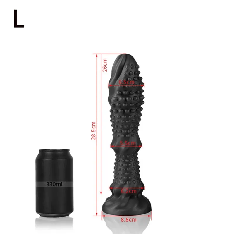 Lobo dente vara enorme longo anal plug grande vibrador butt plug ânus expansão estimulador massagem de próstata brinquedos sexuais anal para mulher homem — image 13
