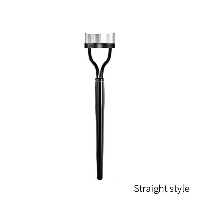 Séparateur de cils dents en métal recourbe-cils droits beauté maquillage brosse à cils en acier inoxydable peigne Mascara Curl outil de maquillage