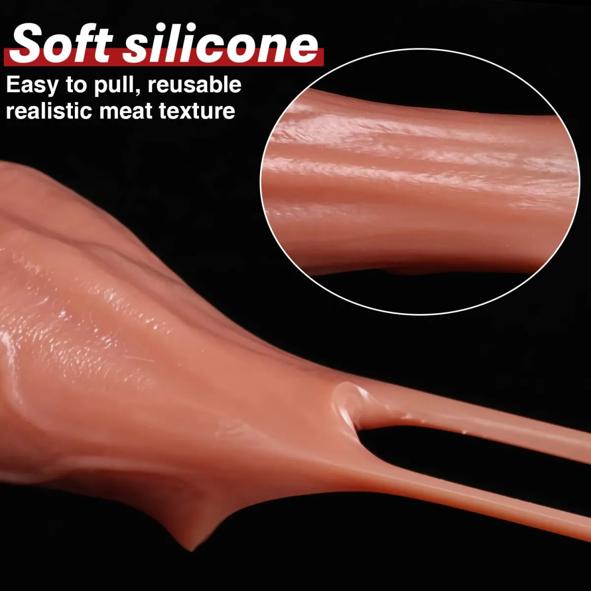 Penis Sleeve Cock Ring Power Ring Penis Cover Penis Ring for Men Delayed Ejaculation Penis Enlargement Silicone Adult Sex Toys — image 3
