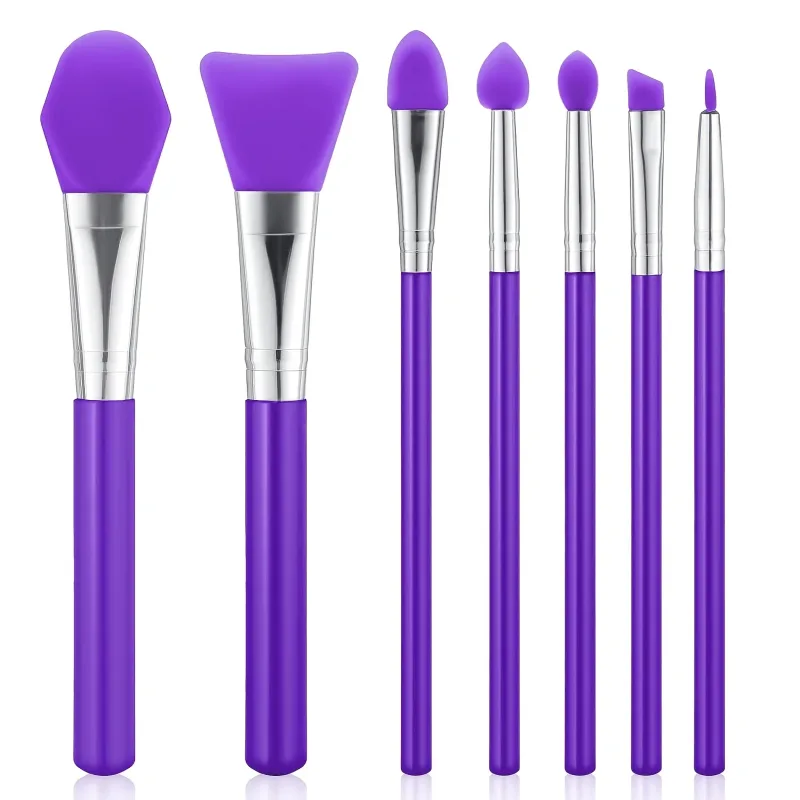 7Pcs Silicone Makeup Brush Set Multi-functional Silicone Face Mask Applicator Brush Facial Mask Mud Mixing Brushes Beauty Tool