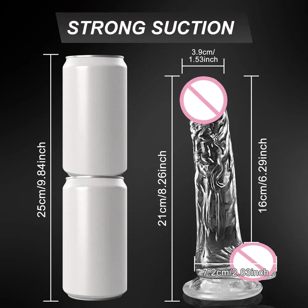 4 tailles Transparent gelée douce gode réaliste fausse bite pénis ventouse godemichet Anal jouets sexuels pour femme hommes vagin Anal jouets sexuels — image 6