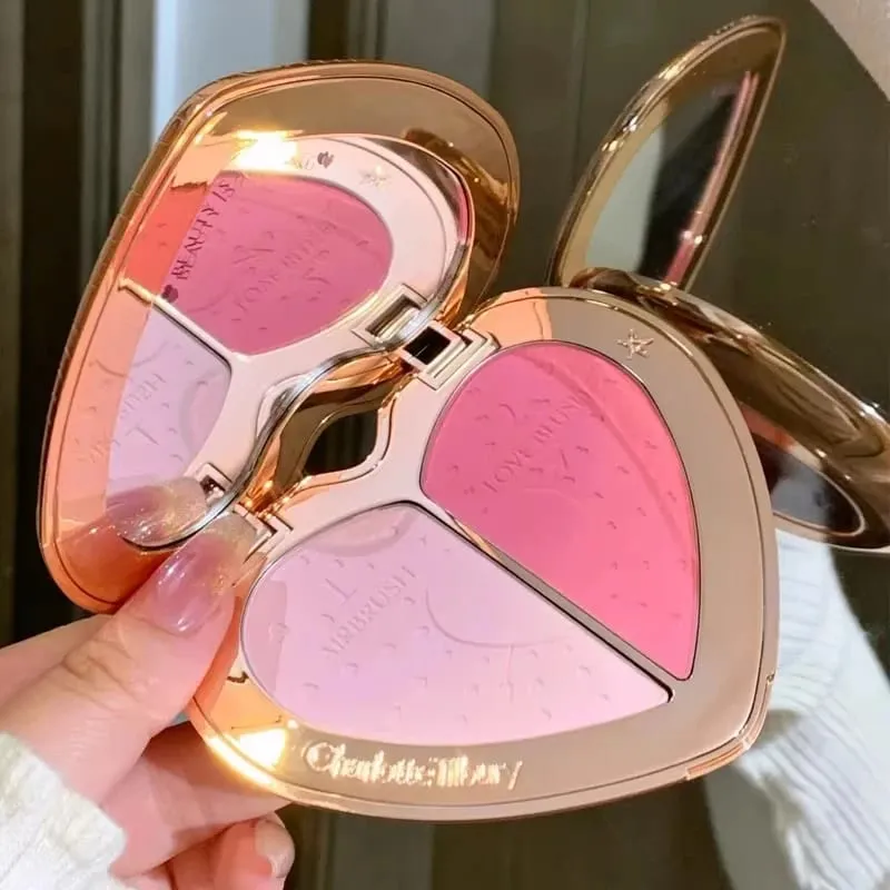 Charlotte Tilbury CT Two-color Heart-shaped Blusher Naturally High-gloss Liquid Powder Set Brightening Pearlescent Glow Powder — image 3