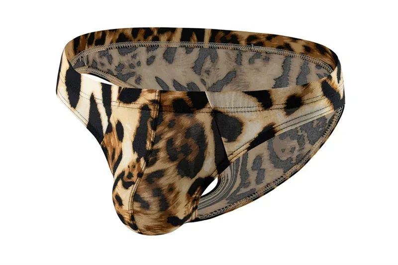 Seluar Dalam Lelaki Seksi Seluar Dalam Corak Leopard Pinggang Rendah Seluar Slip Lembut Pakaian Dalam Seluar Dalam Kantung Tangas Sexis De Hombre